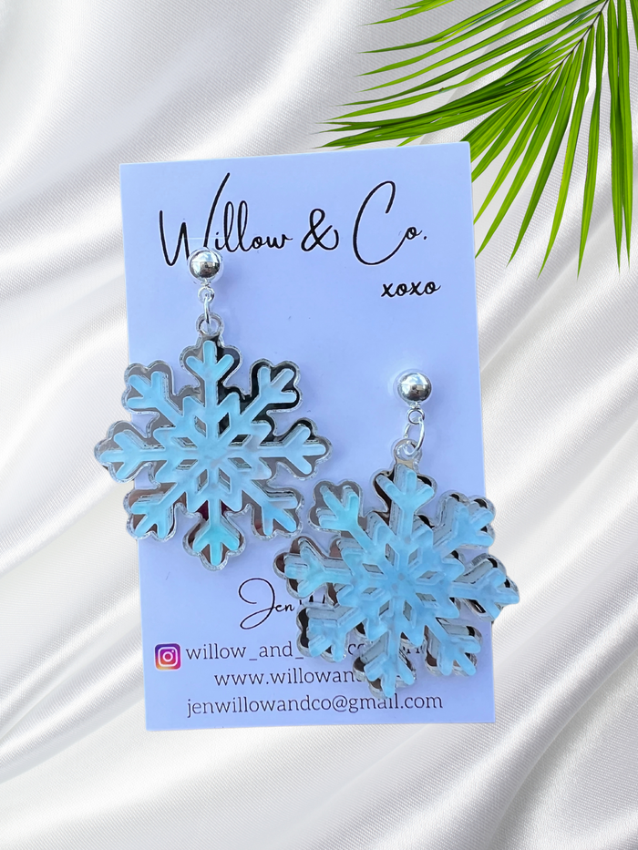 CHRISTMAS SNOWFLAKE HANDPAINTED DANGLE