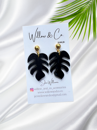 MIDI MONSTERA DANGLE BLACK