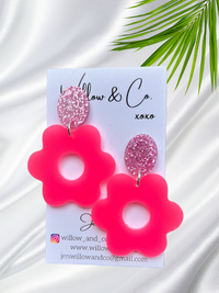 XL FLOWER DANGLE PINK