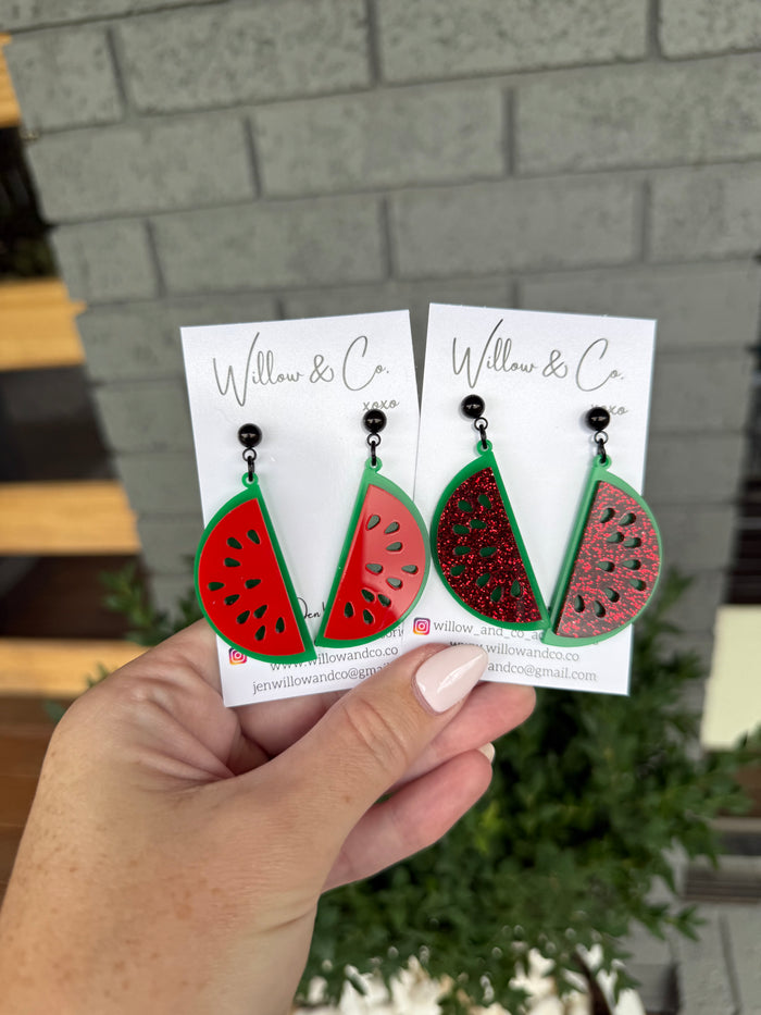 WATERMELON DANGLES GLITTER