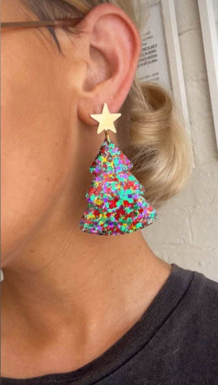 XXL Christmas Tree Dangle Celebration Glitter